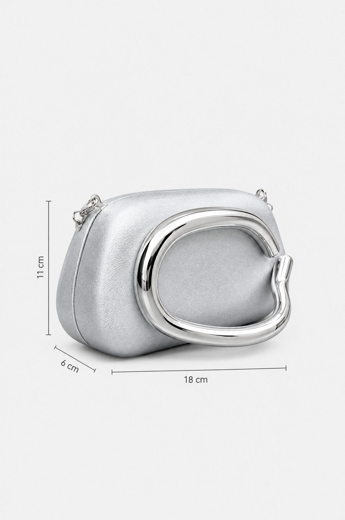 Silver večernja torbica