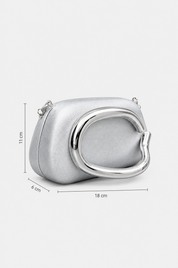 Silver večernja torbica