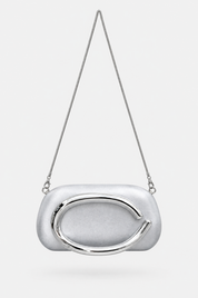 Silver večernja torbica
