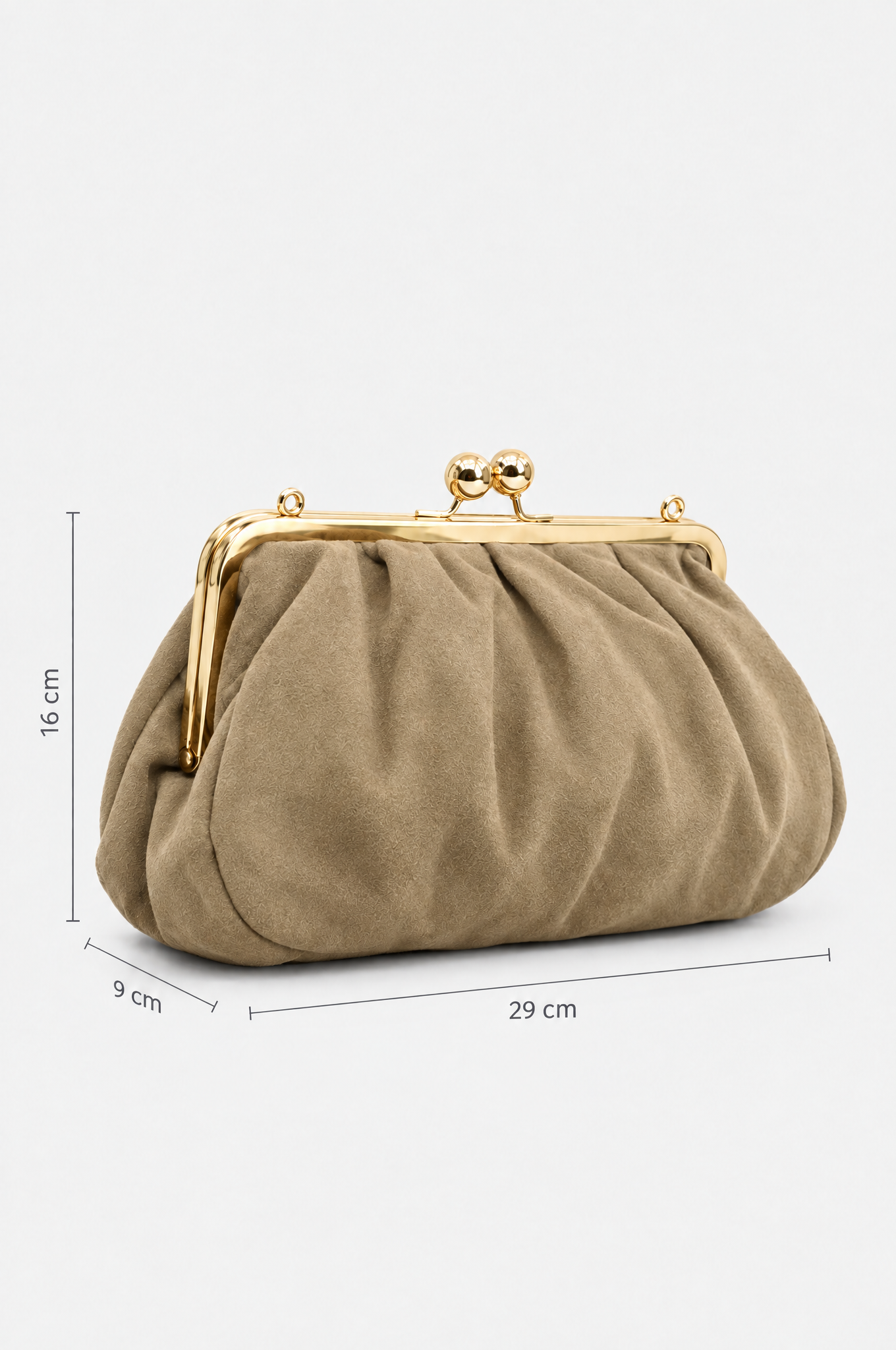 Khaki brušena torbica