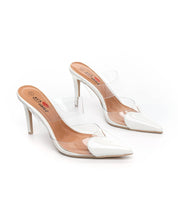 Beige heels on a thin heel