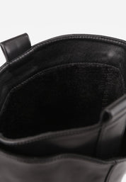 Black high-heeled boots