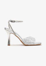 Silver sandale na tanku petu