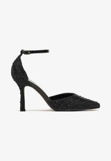 Crne štikle na tanku petu