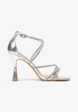 Black sandals with thin heels