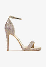 Zlatne sandale na tanku petu