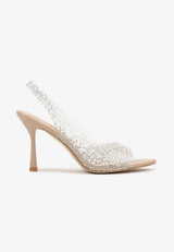 Bež sandale na tanku petu