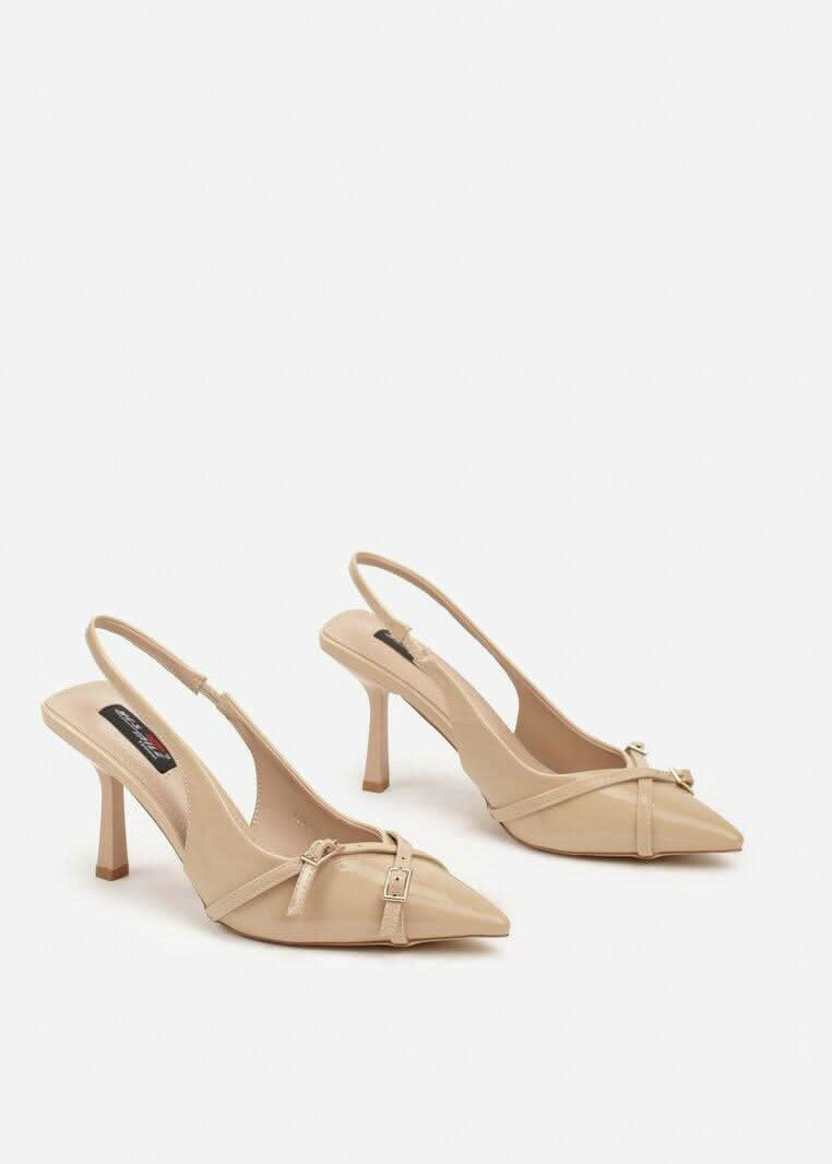 Bež štikle na tanku petu - Cipelice