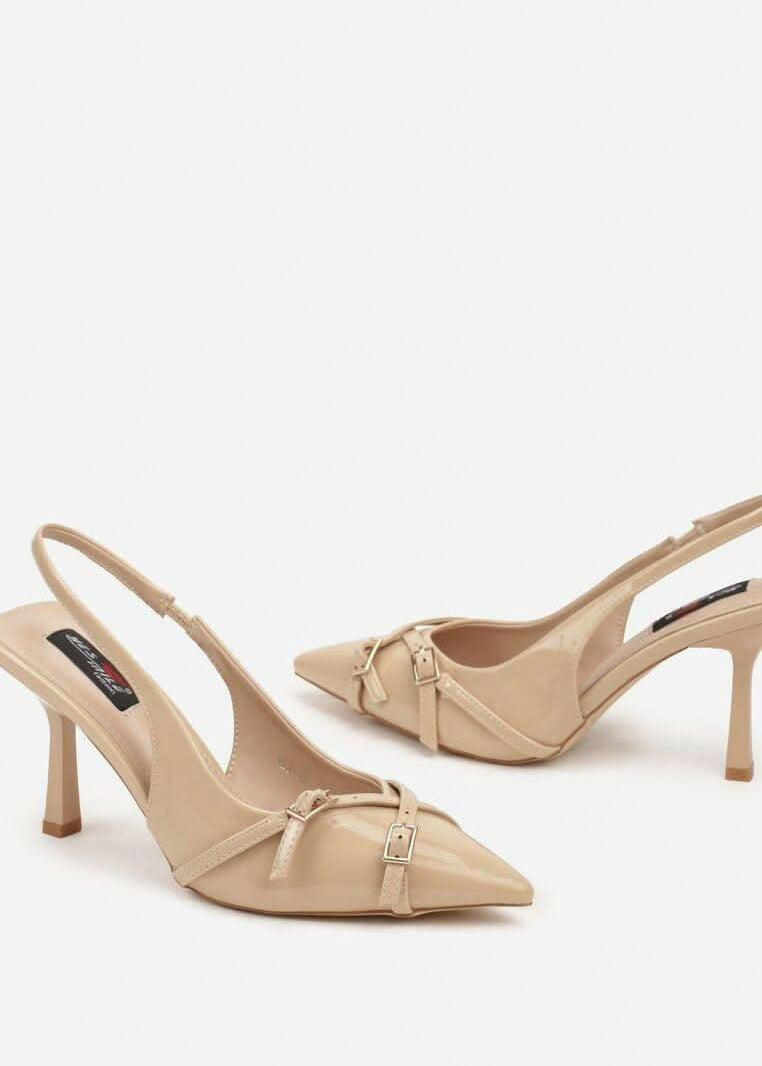 Bež štikle na tanku petu - Cipelice