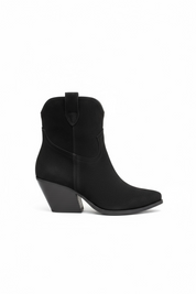 Black block heel ankle boots