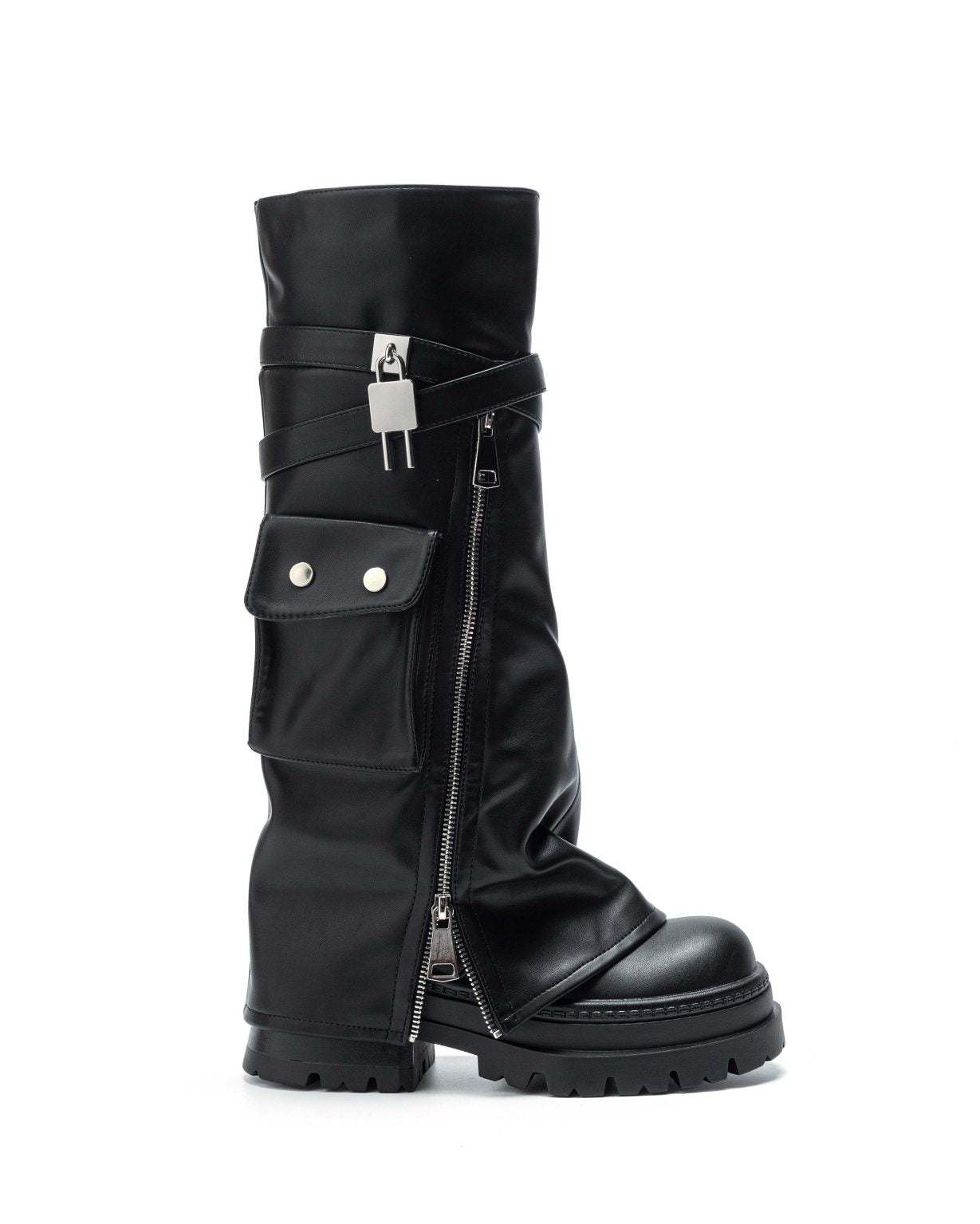 Crne visoke biker čizme