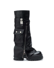 Crne visoke biker čizme