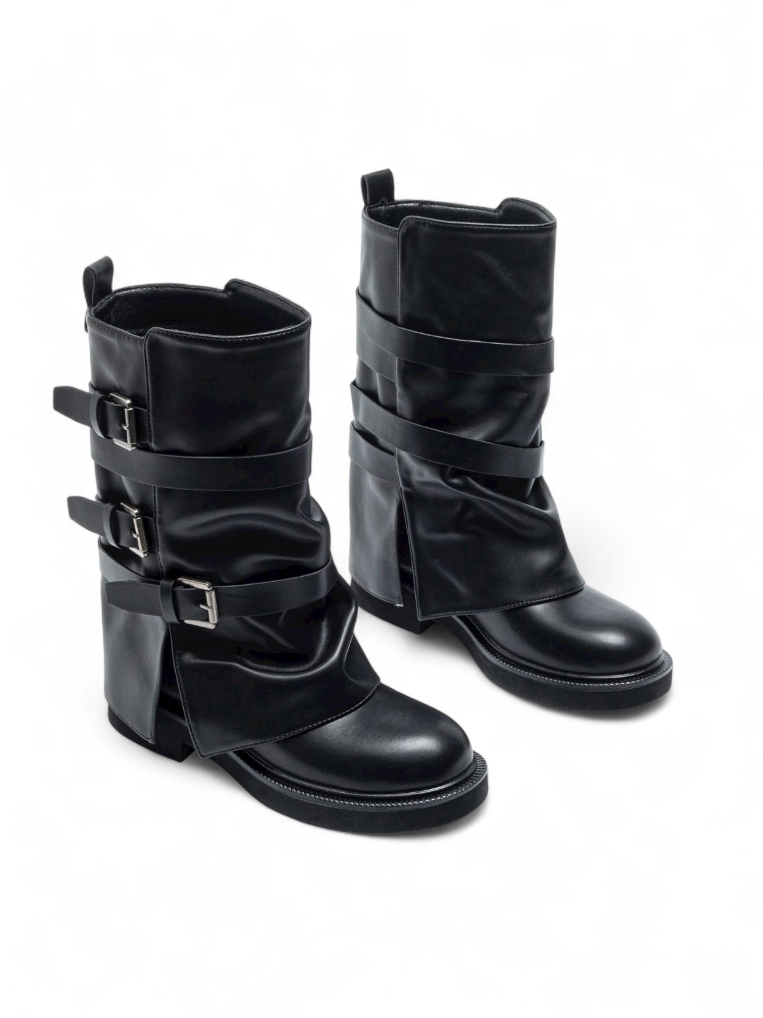 Black biker boots