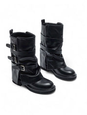 Black biker boots