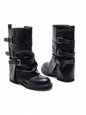 Black biker boots