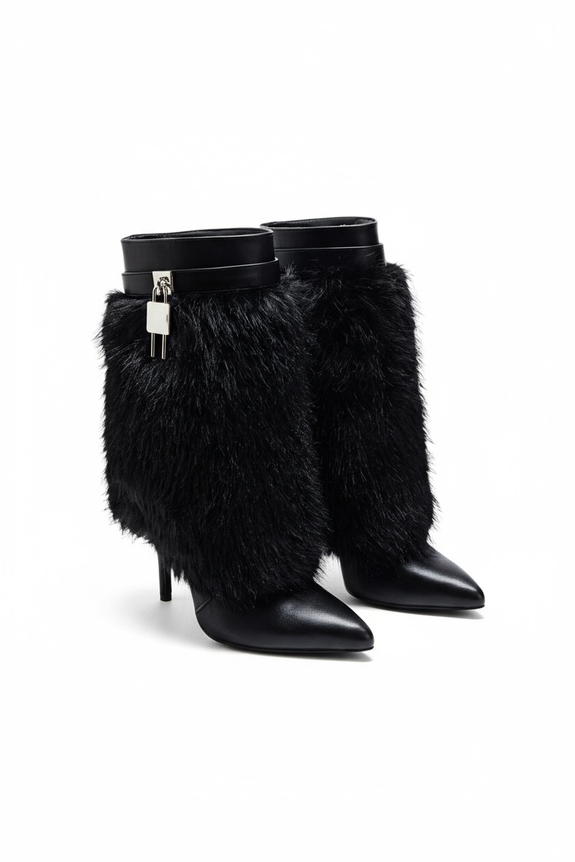 Crne čizme na tanku petu