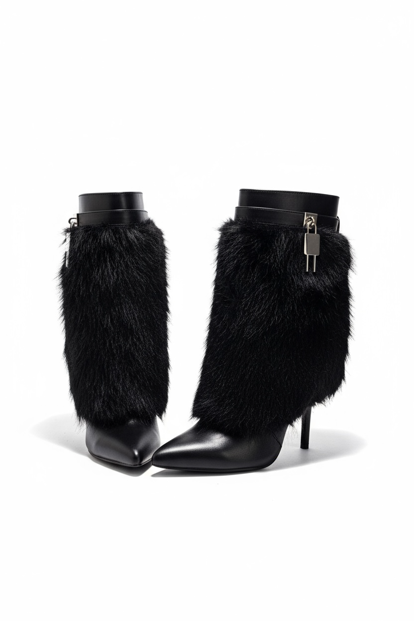 Crne čizme na tanku petu