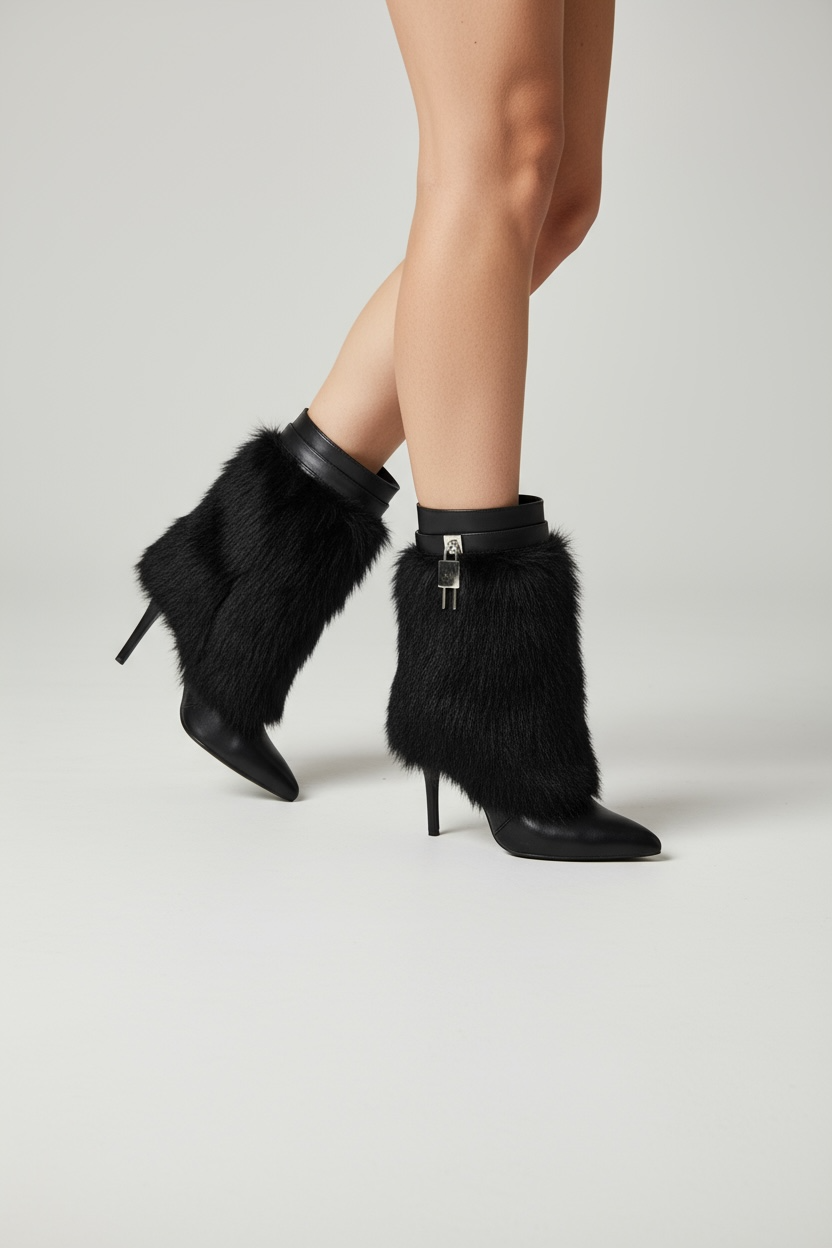 Crne čizme na tanku petu