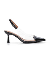 Black heels on a thin heel