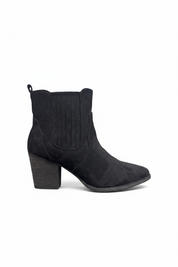Black block heel ankle boots