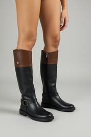 Black high riding boots
