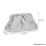 Silver večernja torbica