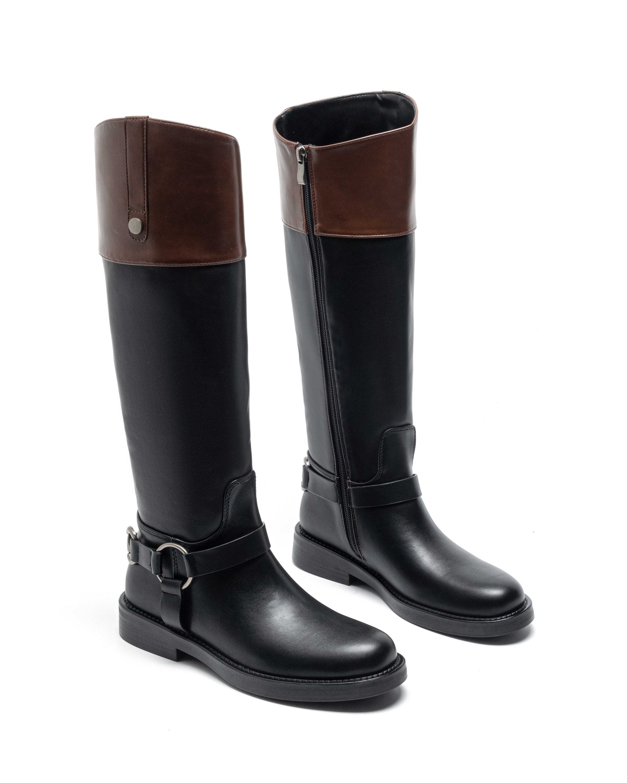 Black high riding boots