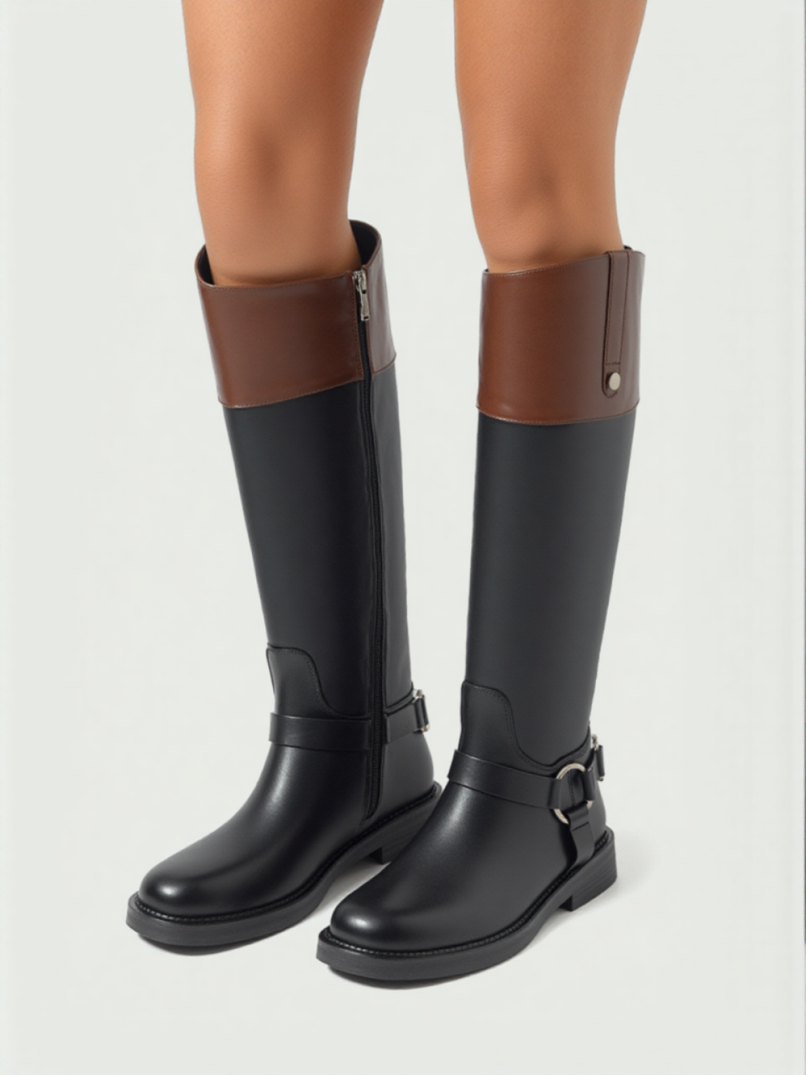 Black high riding boots