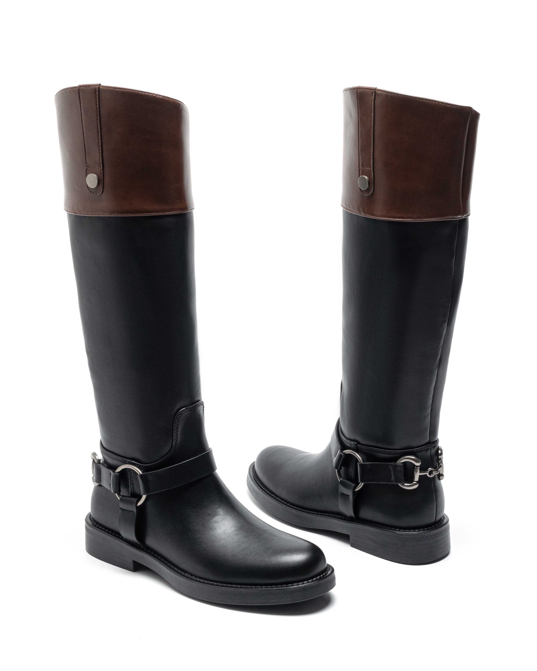 Black high riding boots